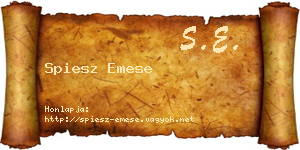 Spiesz Emese névjegykártya