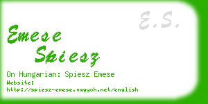 emese spiesz business card